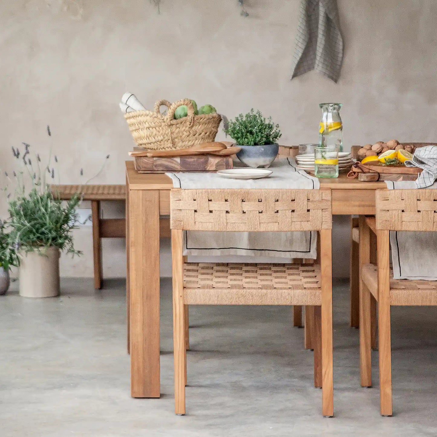 Dining chair Cora Natural (set of 4)