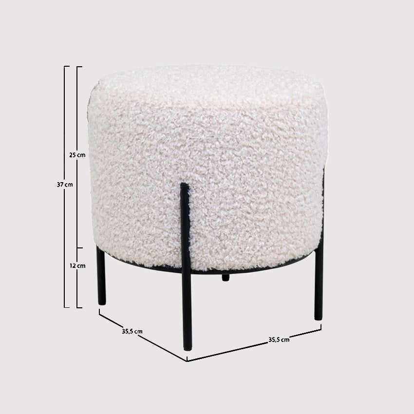 Pouffe Alford White