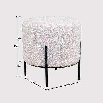Pouffe Alford White